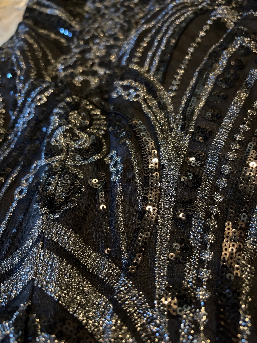 JJs House Black Beaded V-Neck Midi Dress - Picture 5 of 8